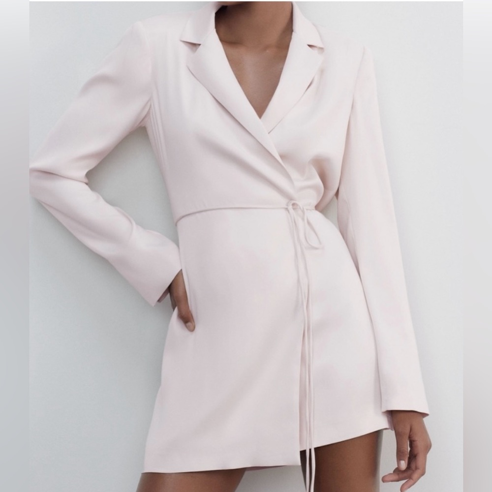 Zara Satin Wrap Mini Dress
